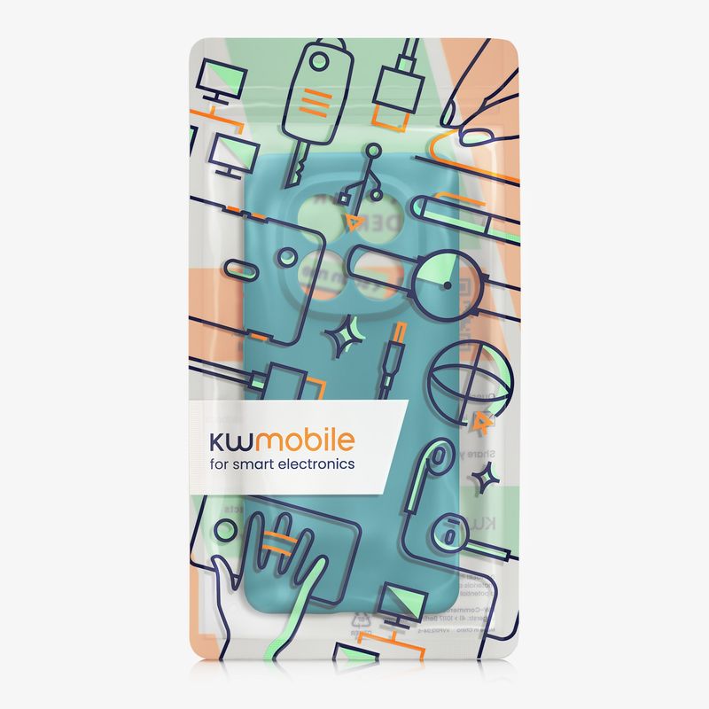 Laptop, Telefoane si Tablete - Telefoane mobile si accesorii - Accesorii Telefoane - Huse telefoane - Husa Kwmobile pentru Xiaomi Redmi Note 14 Pro+ 5G/Redmi Note 14 Pro Plus 5G, anti-alunecare, silicon, turcoaz - Infinity.ro