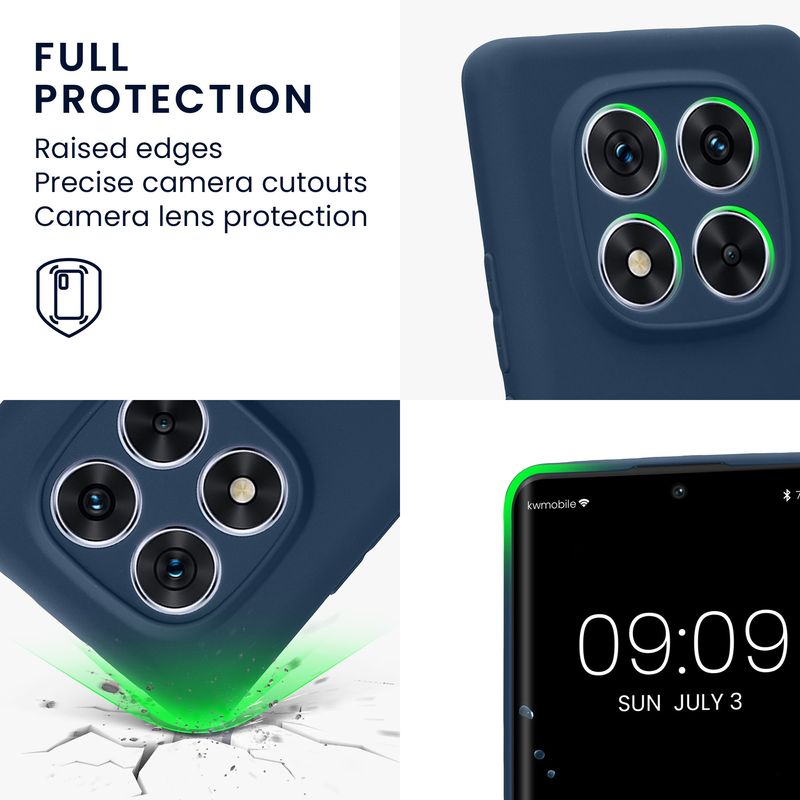 Laptop, Telefoane si Tablete - Telefoane mobile si accesorii - Accesorii Telefoane - Huse telefoane - Husa Kwmobile pentru Xiaomi Redmi Note 14 Pro 5G/Poco X7, anti-alunecare, protectie la zgarieturi, silicon, bleumarin - Infinity.ro