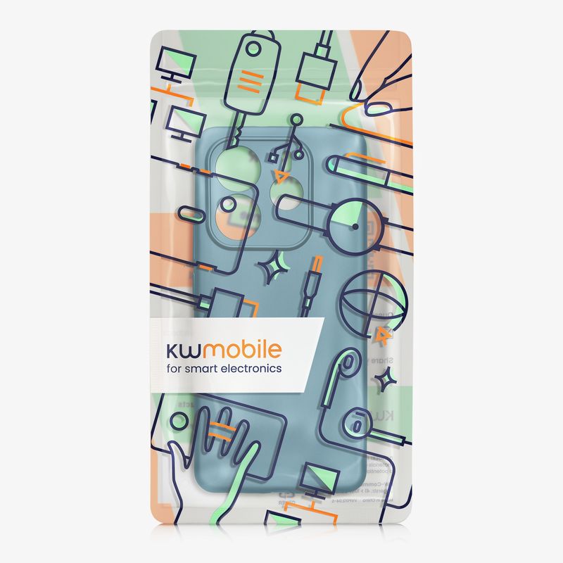 Laptop, Telefoane si Tablete - Telefoane mobile si accesorii - Accesorii Telefoane - Huse telefoane - Husa Kwmobile pentru Xiaomi Redmi Note 14 5G, anti-alunecare, silicon, albastru caraibian - Infinity.ro