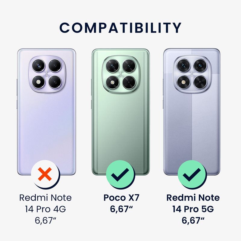 Laptop, Telefoane si Tablete - Telefoane mobile si accesorii - Accesorii Telefoane - Huse telefoane - Husa Kwmobile pentru Xiaomi Redmi Note 14 Pro 5G/Poco X7, anti-alunecare, protectie la zgarieturi, silicon, bleumarin - Infinity.ro