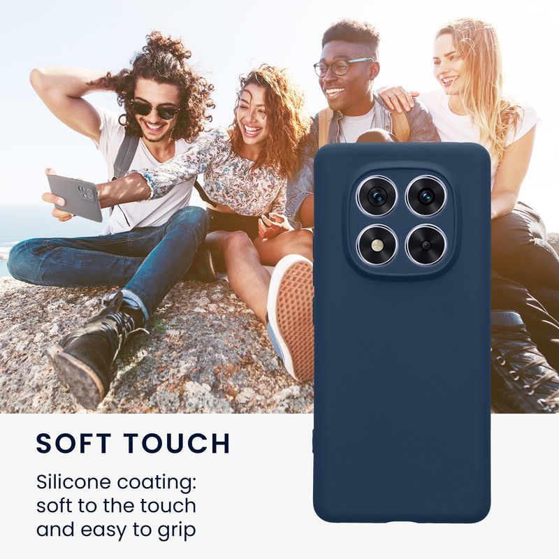 Laptop, Telefoane si Tablete - Telefoane mobile si accesorii - Accesorii Telefoane - Huse telefoane - Husa Kwmobile pentru Xiaomi Redmi Note 14 Pro 5G/Poco X7, anti-alunecare, protectie la zgarieturi, silicon, bleumarin - Infinity.ro
