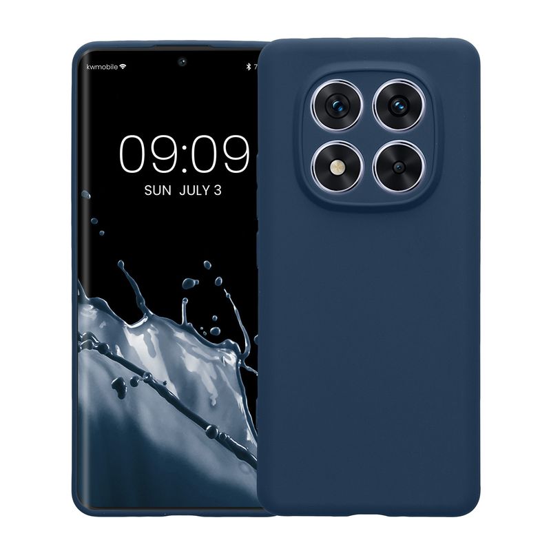 Laptop, Telefoane si Tablete - Telefoane mobile si accesorii - Accesorii Telefoane - Huse telefoane - Husa Kwmobile pentru Xiaomi Redmi Note 14 Pro 5G/Poco X7, anti-alunecare, protectie la zgarieturi, silicon, bleumarin - Infinity.ro