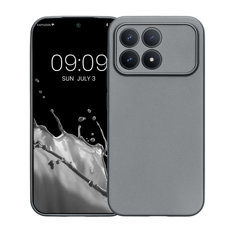 Laptop, Telefoane si Tablete - Telefoane mobile si accesorii - Accesorii Telefoane - Huse telefoane - Husa Kwmobile pentru Xiaomi Poco F8 Pro, anti-alunecare, silicon, gri - Infinity.ro