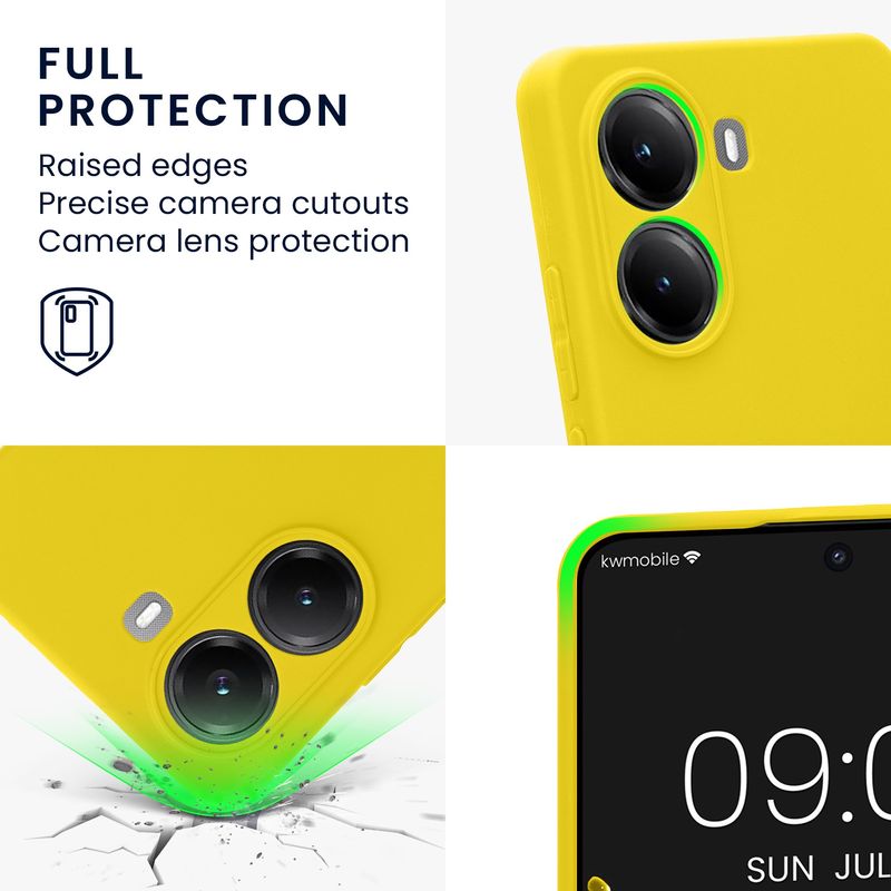 Laptop, Telefoane si Tablete - Telefoane mobile si accesorii - Accesorii Telefoane - Huse telefoane - Husa Kwmobile pentru Xiaomi Poco X7 Pro 5G, anti-alunecare, silicon, galben - Infinity.ro