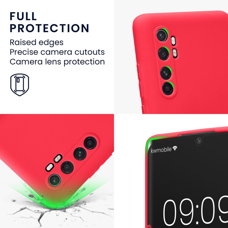 Laptop, Telefoane si Tablete - Telefoane mobile si accesorii - Accesorii Telefoane - Huse telefoane - Husa Kwmobile pentru Xiaomi Mi Note 10 Lite, anti-alunecare, silicon, roz - Infinity.ro