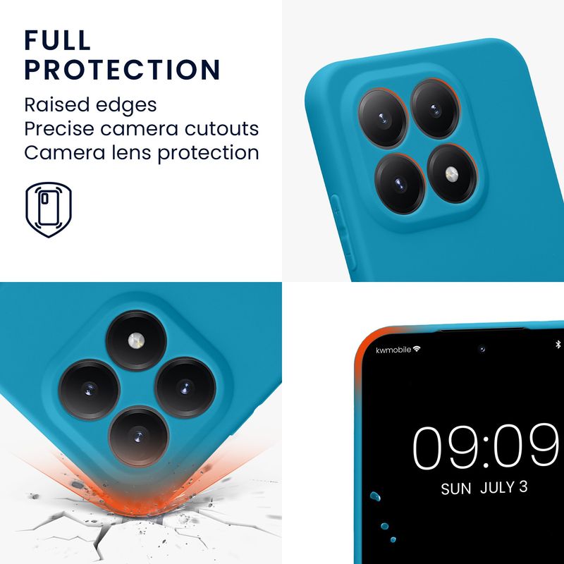 Laptop, Telefoane si Tablete - Telefoane mobile si accesorii - Accesorii Telefoane - Huse telefoane - Husa Kwmobile pentru Xiaomi 15T, anti-alunecare, protectie la zgarieturi, silicon, albastru - Infinity.ro