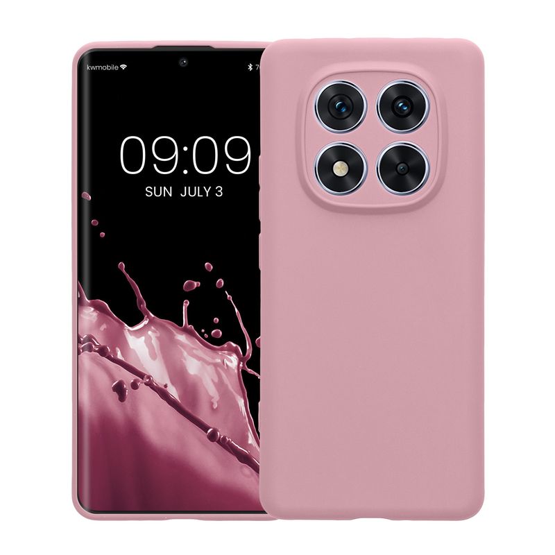 Laptop, Telefoane si Tablete - Telefoane mobile si accesorii - Accesorii Telefoane - Huse telefoane - Husa Kwmobile pentru Xiaomi Redmi Note 14 Pro 5G/Poco X7, anti-alunecare, silicon, roz antic - Infinity.ro