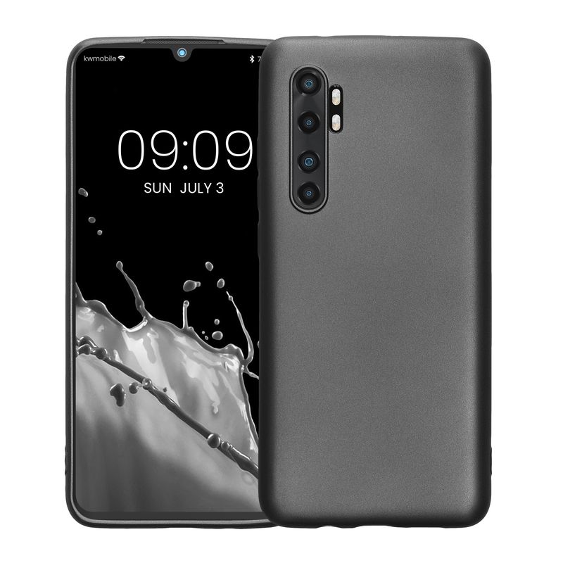 Laptop, Telefoane si Tablete - Telefoane mobile si accesorii - Accesorii Telefoane - Huse telefoane - Husa Kwmobile pentru Xiaomi Mi Note 10 Lite, anti-alunecare, silicon, gri - Infinity.ro