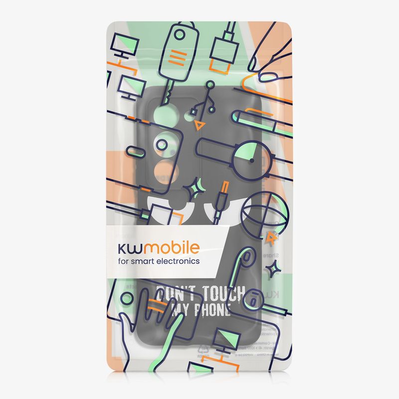 Laptop, Telefoane si Tablete - Telefoane mobile si accesorii - Accesorii Telefoane - Huse telefoane - Husa Kwmobile pentru Xiaomi Redmi 15 5G, anti-alunecare, silicon, alb, negru - Infinity.ro