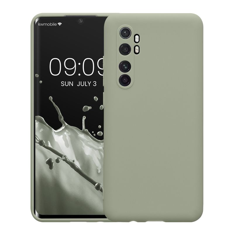 Laptop, Telefoane si Tablete - Telefoane mobile si accesorii - Accesorii Telefoane - Huse telefoane - Husa Kwmobile pentru Xiaomi Mi Note 10 Lite, anti-alunecare, silicon, verde - Infinity.ro