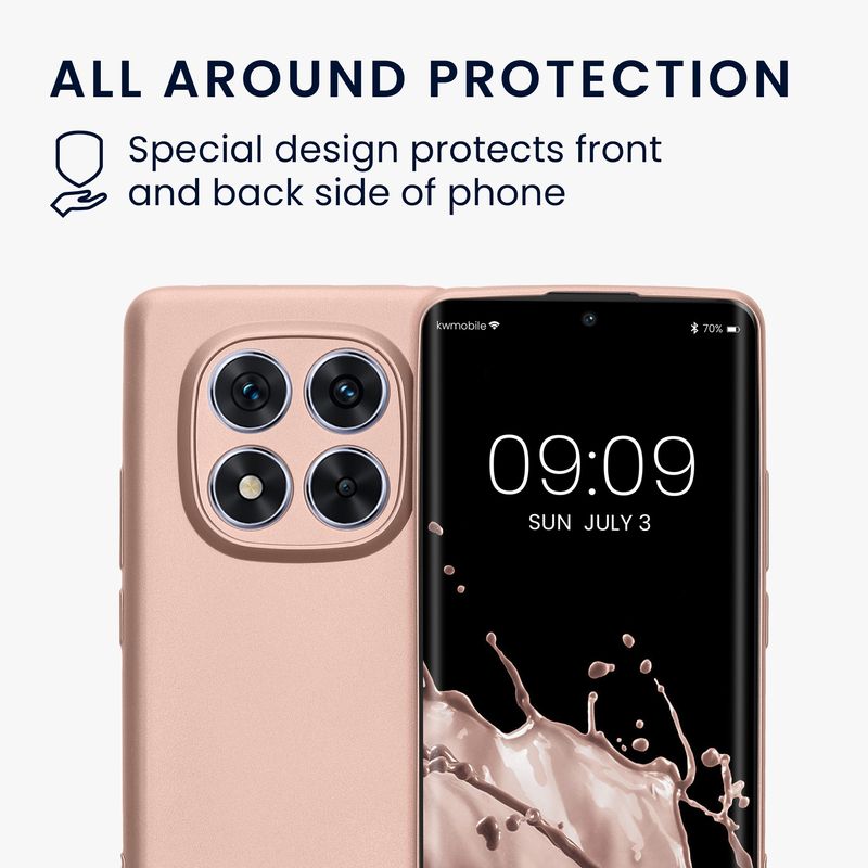 Laptop, Telefoane si Tablete - Telefoane mobile si accesorii - Accesorii Telefoane - Huse telefoane - Husa Kwmobile pentru Xiaomi Redmi Note 14 Pro 5G/Poco X7, anti-alunecare, protectie la zgarieturi, silicon, auriu - Infinity.ro