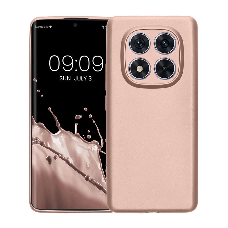 Laptop, Telefoane si Tablete - Telefoane mobile si accesorii - Accesorii Telefoane - Huse telefoane - Husa Kwmobile pentru Xiaomi Redmi Note 14 Pro 5G/Poco X7, anti-alunecare, protectie la zgarieturi, silicon, auriu - Infinity.ro