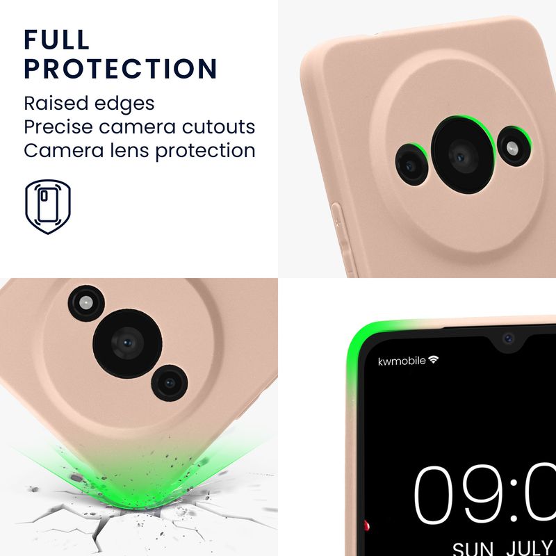 Laptop, Telefoane si Tablete - Telefoane mobile si accesorii - Accesorii Telefoane - Huse telefoane - Husa Kwmobile pentru Xiaomi Redmi A3, anti-alunecare, silicon, bej - Infinity.ro