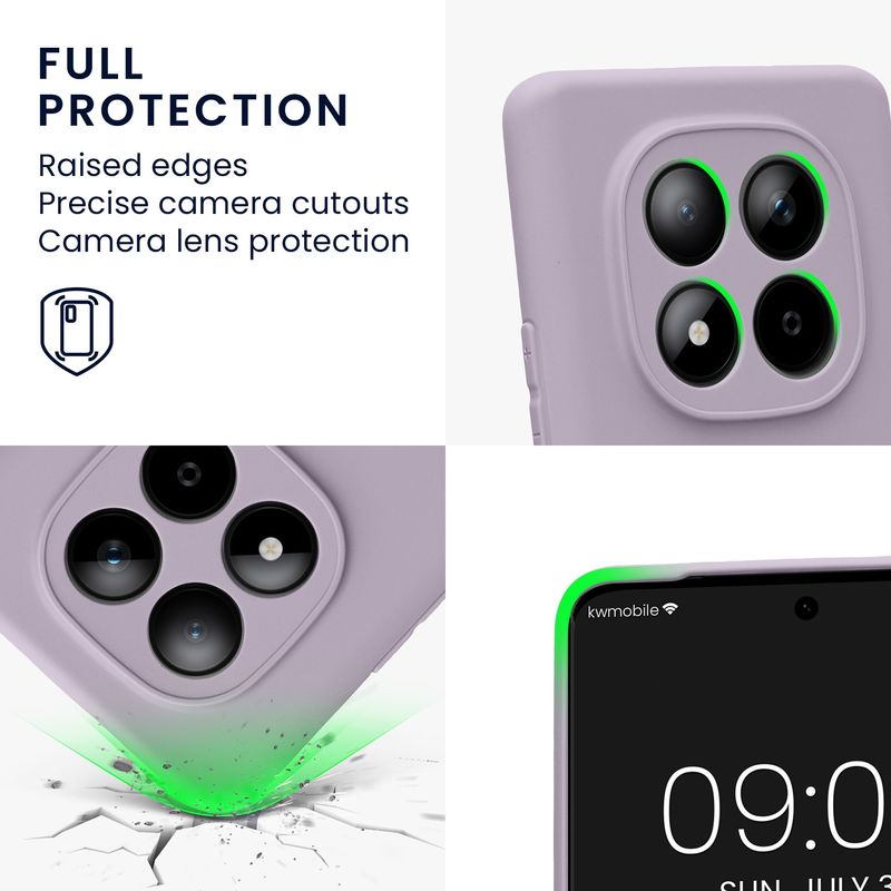 Laptop, Telefoane si Tablete - Telefoane mobile si accesorii - Accesorii Telefoane - Huse telefoane - Husa Kwmobile pentru Xiaomi Redmi Note 15 4G/Redmi Note 15 5G/Poco M8 5G, anti-alunecare, silicon, mov - Infinity.ro