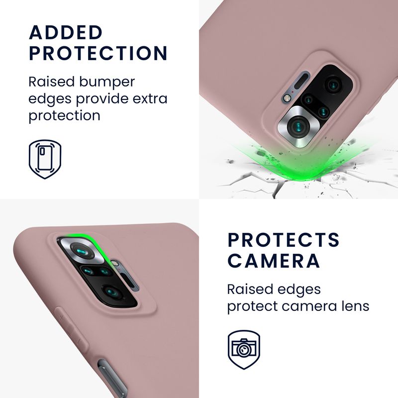 Laptop, Telefoane si Tablete - Telefoane mobile si accesorii - Accesorii Telefoane - Huse telefoane - Husa Kwmobile pentru Xiaomi Redmi Note 10 Pro, incarcare wireless, silicon, bej - Infinity.ro