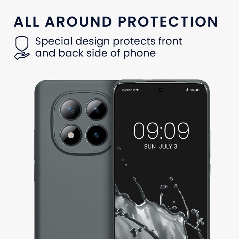 Laptop, Telefoane si Tablete - Telefoane mobile si accesorii - Accesorii Telefoane - Huse telefoane - Husa Kwmobile pentru Xiaomi Redmi Note 15 4G/Redmi Note 15 5G/Poco M8 5G, anti-alunecare, silicon, gri - Infinity.ro