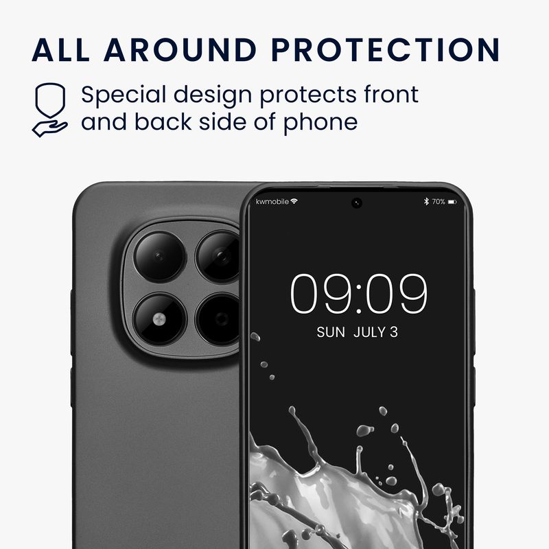 Laptop, Telefoane si Tablete - Telefoane mobile si accesorii - Accesorii Telefoane - Huse telefoane - Husa Kwmobile pentru Xiaomi Redmi Note 15 Pro 5G, anti-alunecare, silicon, gri - Infinity.ro