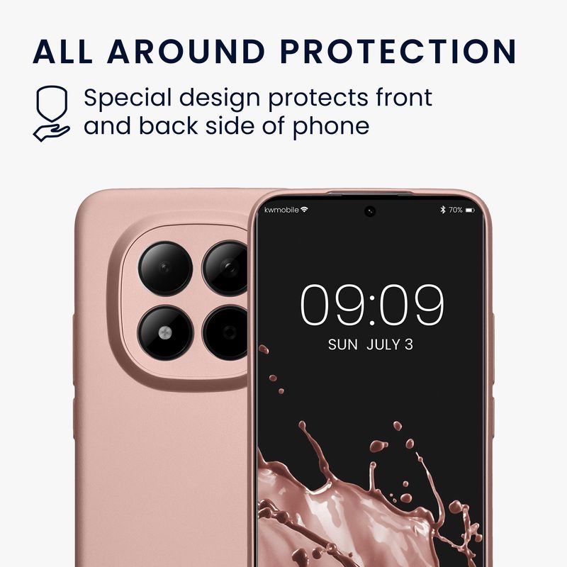 Laptop, Telefoane si Tablete - Telefoane mobile si accesorii - Accesorii Telefoane - Huse telefoane - Husa Kwmobile pentru Xiaomi Redmi Note 15 Pro Plus 5G/Poco M8 Pro 5G, anti-alunecare, silicon, auriu - Infinity.ro