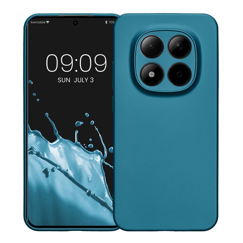 Laptop, Telefoane si Tablete - Telefoane mobile si accesorii - Accesorii Telefoane - Huse telefoane - Husa Kwmobile pentru Xiaomi Redmi Note 15 Pro 5G, anti-alunecare, silicon, albastru caraibian - Infinity.ro