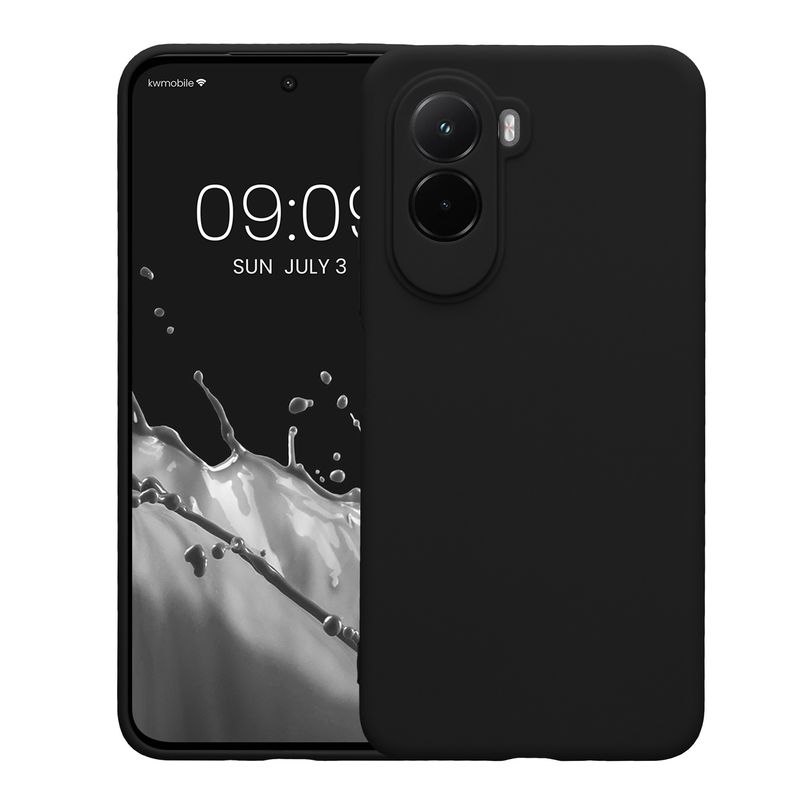 Laptop, Telefoane si Tablete - Telefoane mobile si accesorii - Accesorii Telefoane - Huse telefoane - Husa Kwmobile pentru Xiaomi Poco M7 4G, anti-alunecare, silicon, negru - Infinity.ro