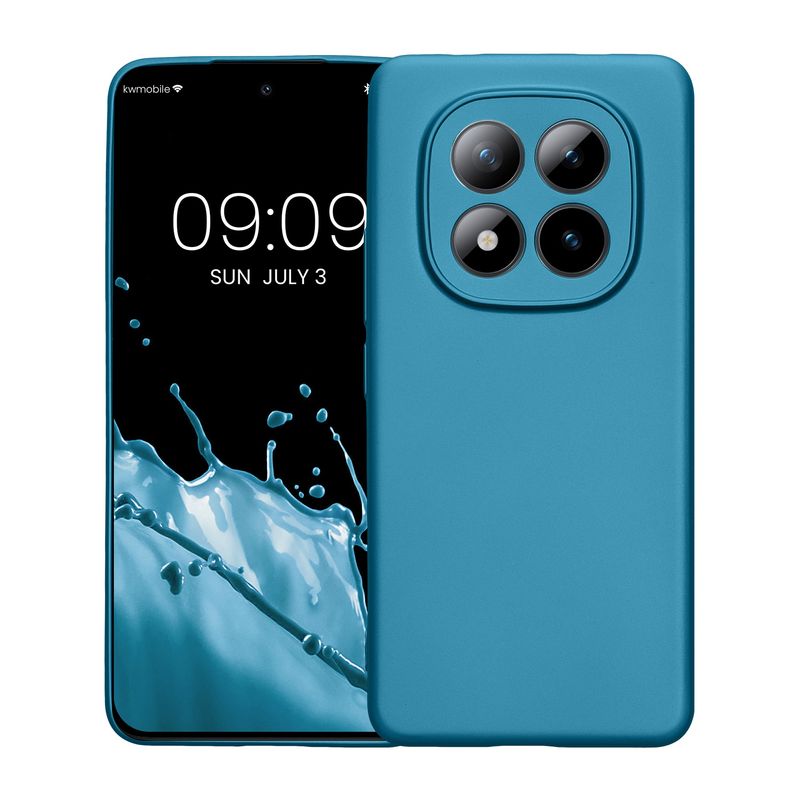 Laptop, Telefoane si Tablete - Telefoane mobile si accesorii - Accesorii Telefoane - Huse telefoane - Husa Kwmobile pentru Xiaomi Redmi Note 15 Pro 4G, anti-alunecare, silicon, albastru caraibian - Infinity.ro