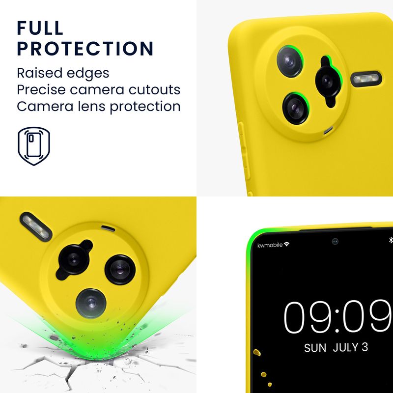 Laptop, Telefoane si Tablete - Telefoane mobile si accesorii - Accesorii Telefoane - Huse telefoane - Husa Kwmobile pentru Xiaomi Poco F7 Ultra, anti-alunecare, silicon, galben - Infinity.ro