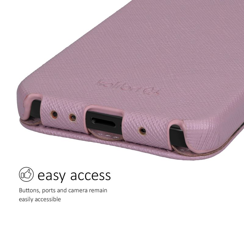 Laptop, Telefoane si Tablete - Telefoane mobile si accesorii - Accesorii Telefoane - Huse telefoane - Husa tip flip Kalibri pentru iPhone 17e/16e, protectie la zgarieturi, protectie la praf, piele naturala, mov - Infinity.ro