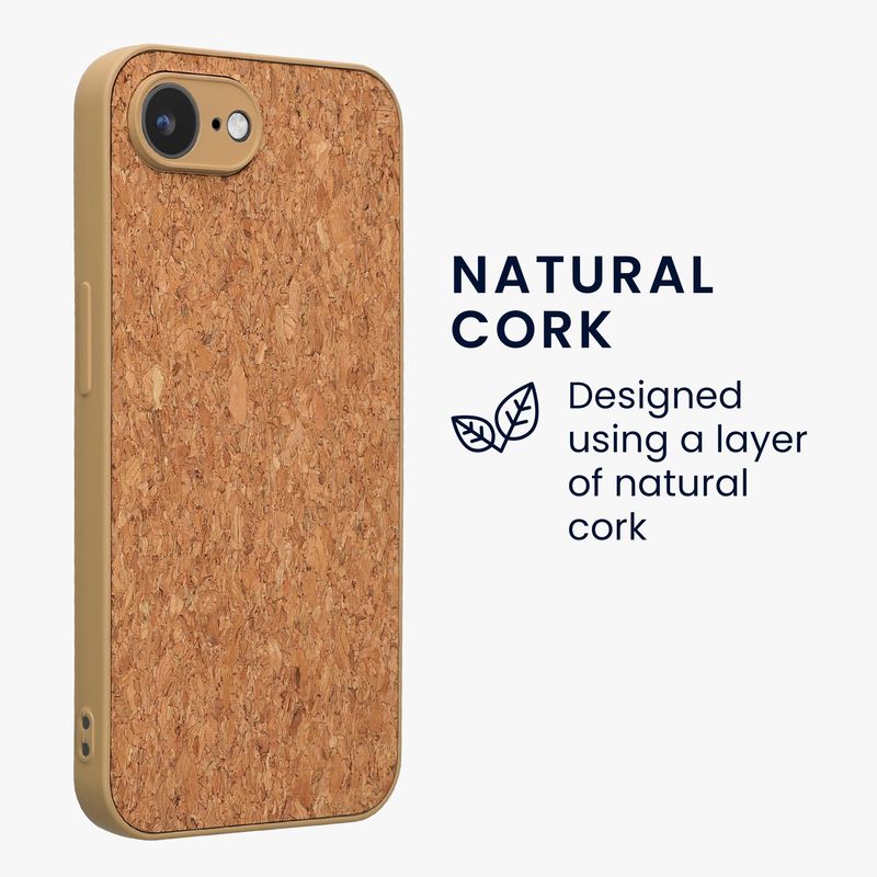 Laptop, Telefoane si Tablete - Telefoane mobile si accesorii - Accesorii Telefoane - Huse telefoane - Husa tip bumper Kwmobile pentru iPhone 17e/16e, protectie la socuri, pluta, TPU, maro - Infinity.ro