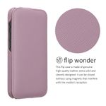 Laptop, Telefoane si Tablete - Telefoane mobile si accesorii - Accesorii Telefoane - Huse telefoane - Husa tip flip Kalibri pentru iPhone 17e/16e, protectie la zgarieturi, protectie la praf, piele naturala, mov - Infinity.ro