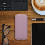 Laptop, Telefoane si Tablete - Telefoane mobile si accesorii - Accesorii Telefoane - Huse telefoane - Husa tip flip Kalibri pentru iPhone 17e/16e, protectie la zgarieturi, protectie la praf, piele naturala, mov - Infinity.ro