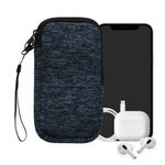 Laptop, Telefoane si Tablete - Telefoane mobile si accesorii - Accesorii Telefoane - Huse telefoane - Husa tip holster Kwmobile, anti-alunecare, protectie la zgarieturi, neopren, albastru, negru - Infinity.ro