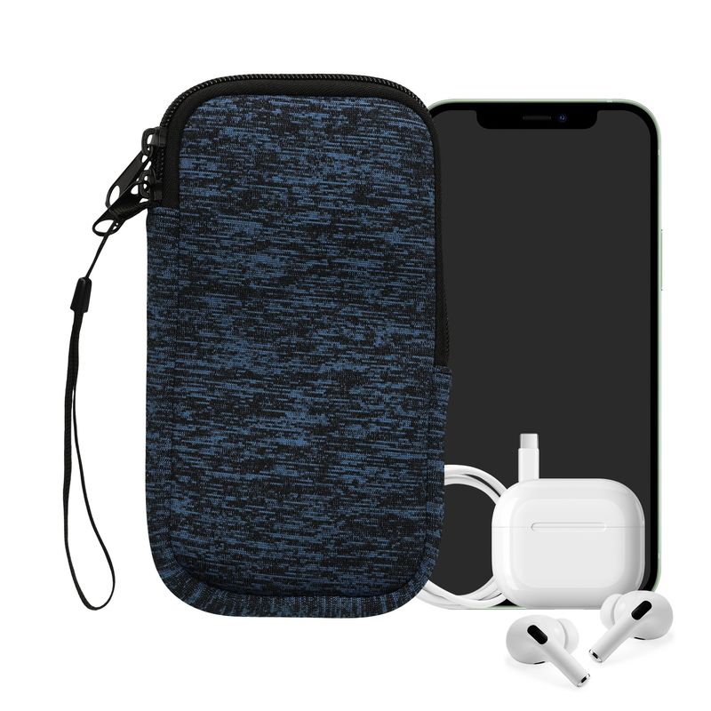 Laptop, Telefoane si Tablete - Telefoane mobile si accesorii - Accesorii Telefoane - Huse telefoane - Husa tip holster Kwmobile, anti-alunecare, protectie la zgarieturi, neopren, albastru, negru - Infinity.ro