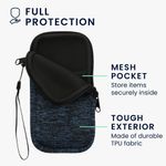 Laptop, Telefoane si Tablete - Telefoane mobile si accesorii - Accesorii Telefoane - Huse telefoane - Husa tip holster Kwmobile, anti-alunecare, protectie la zgarieturi, neopren, albastru, negru - Infinity.ro