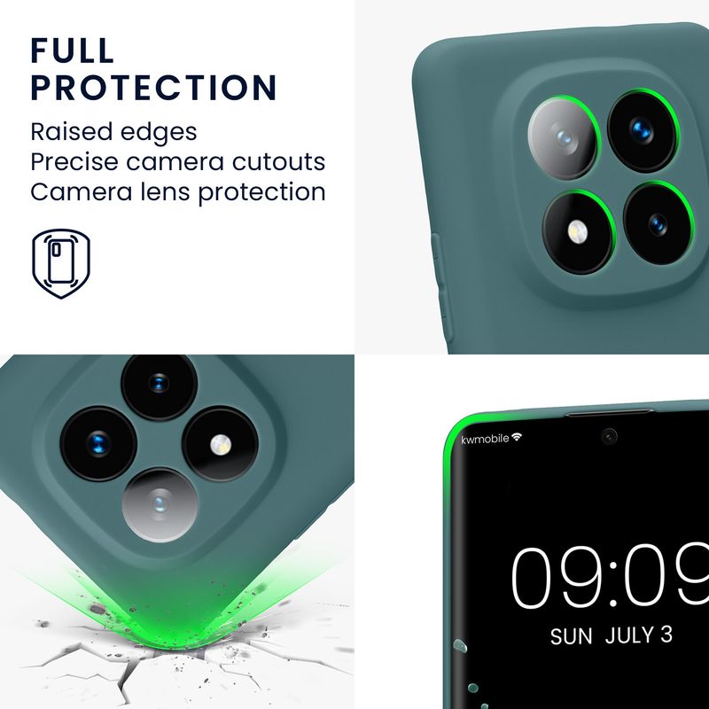 Laptop, Telefoane si Tablete - Telefoane mobile si accesorii - Accesorii Telefoane - Huse telefoane - Husa Kwmobile pentru Xiaomi Redmi Note 14 Pro+ 5G/Redmi Note 14 Pro Plus 5G, anti-alunecare, silicon, noapte - Infinity.ro