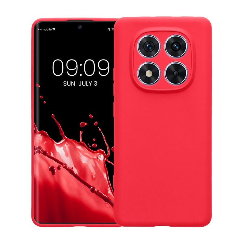 Laptop, Telefoane si Tablete - Telefoane mobile si accesorii - Accesorii Telefoane - Huse telefoane - Husa Kwmobile pentru Xiaomi Redmi Note 14 Pro 5G/Poco X7, anti-alunecare, silicon, roz neon - Infinity.ro
