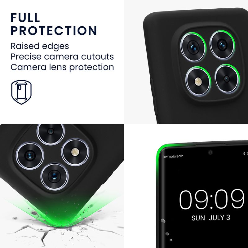 Laptop, Telefoane si Tablete - Telefoane mobile si accesorii - Accesorii Telefoane - Huse telefoane - Husa Kwmobile pentru Xiaomi Redmi Note 14 Pro 5G/Poco X7, anti-alunecare, silicon, negru - Infinity.ro