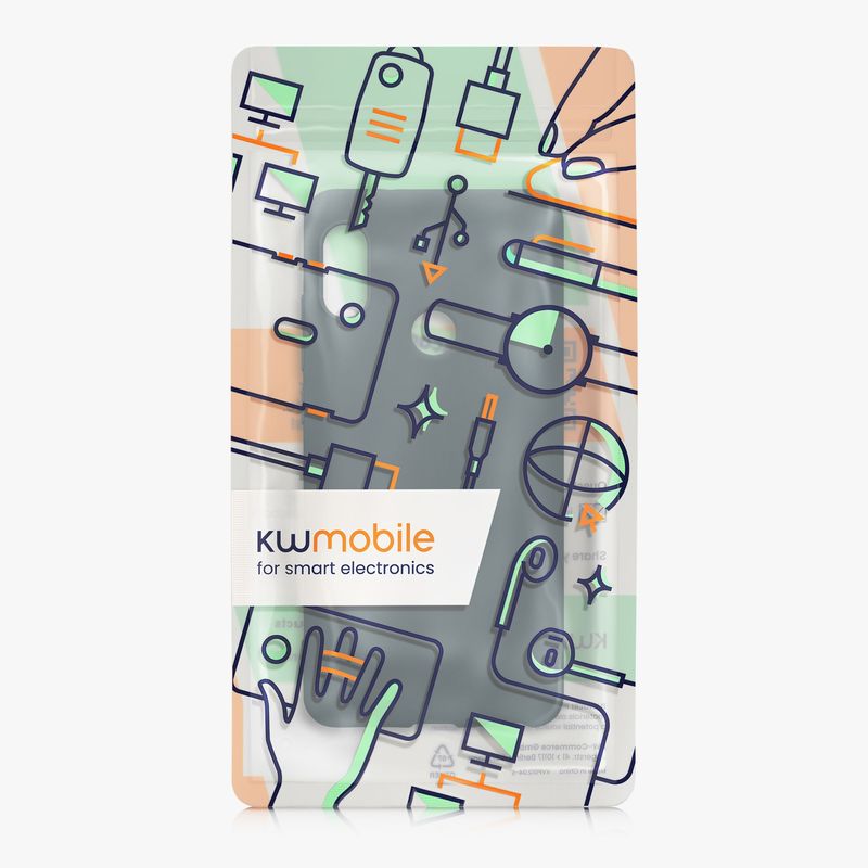 Laptop, Telefoane si Tablete - Telefoane mobile si accesorii - Accesorii Telefoane - Huse telefoane - Husa Kwmobile pentru Xiaomi Redmi Note 5 (Global Version)/Note 5 Pro, incarcare wireless, anti-alunecare, silicon, gri - Infinity.ro