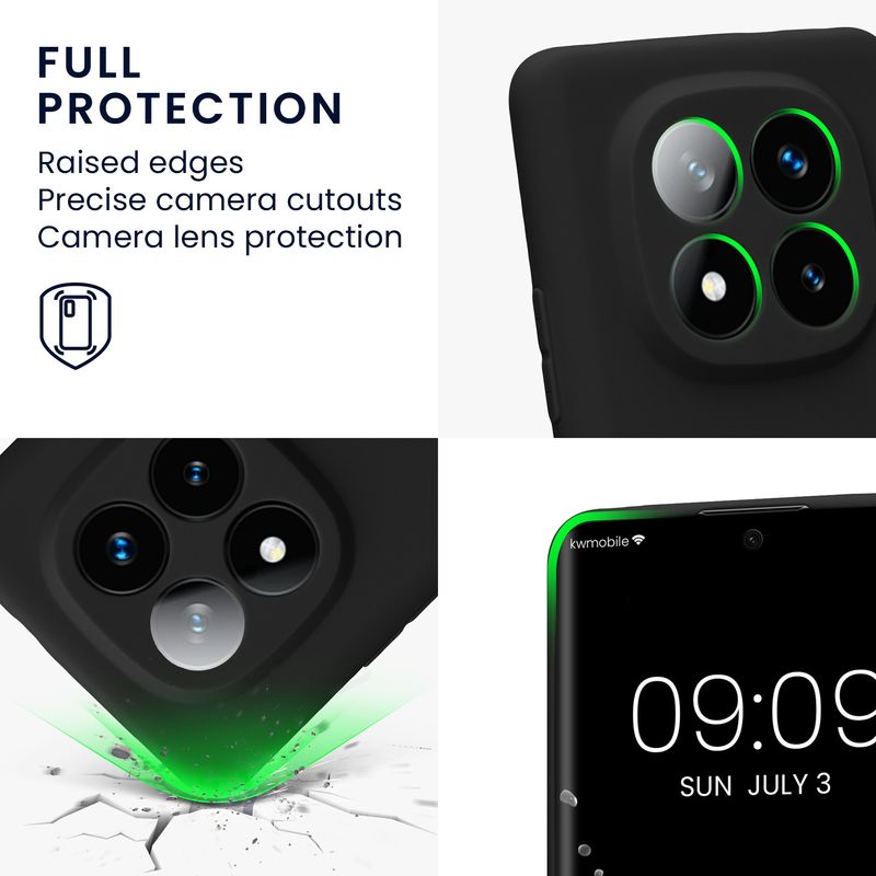 Laptop, Telefoane si Tablete - Telefoane mobile si accesorii - Accesorii Telefoane - Huse telefoane - Husa Kwmobile pentru Xiaomi Redmi Note 14 Pro+ 5G/Redmi Note 14 Pro Plus 5G, anti-alunecare, silicon, negru - Infinity.ro