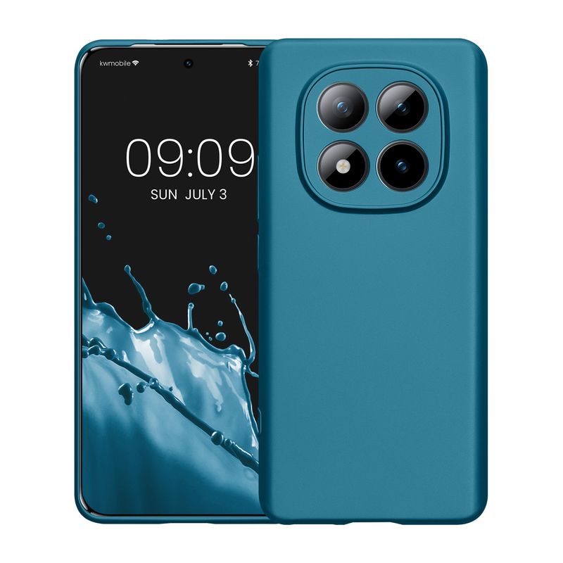 Laptop, Telefoane si Tablete - Telefoane mobile si accesorii - Accesorii Telefoane - Huse telefoane - Husa Kwmobile pentru Xiaomi Redmi Note 15 4G/Redmi Note 15 5G/Poco M8 5G, anti-alunecare, silicon, albastru caraibian - Infinity.ro