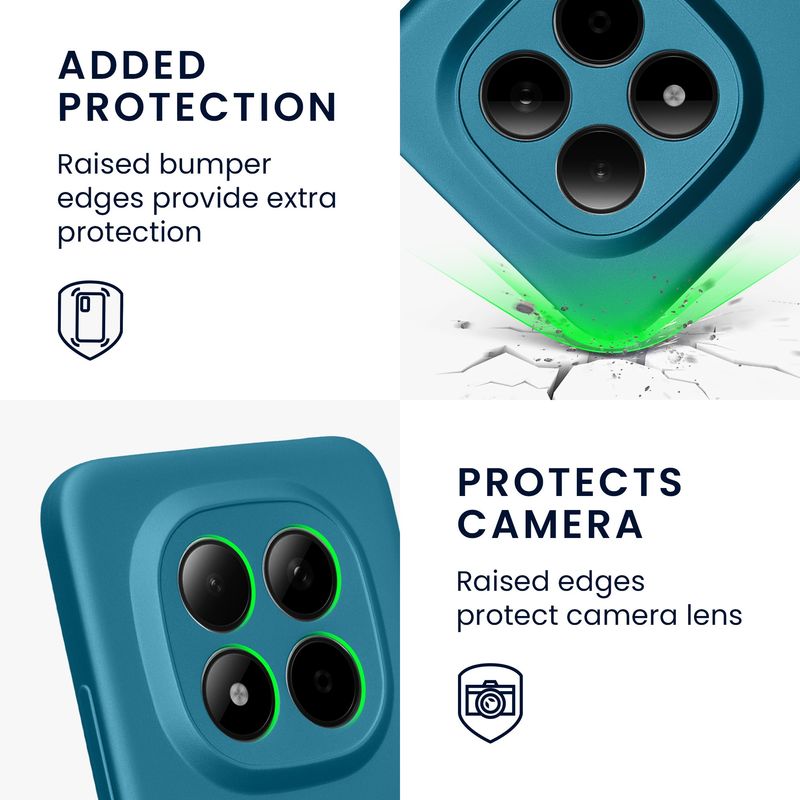 Laptop, Telefoane si Tablete - Telefoane mobile si accesorii - Accesorii Telefoane - Huse telefoane - Husa Kwmobile pentru Xiaomi Redmi Note 15 Pro Plus 5G/Poco M8 Pro 5G, antiderapanta, silicon, albastru caraibian - Infinity.ro
