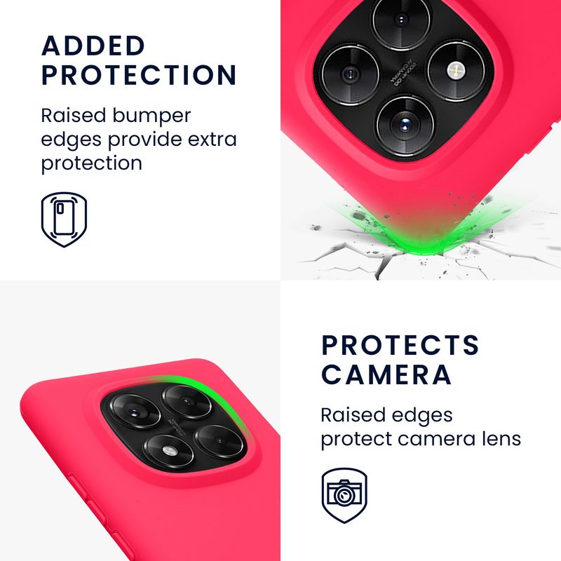 Laptop, Telefoane si Tablete - Telefoane mobile si accesorii - Accesorii Telefoane - Huse telefoane - Husa Kwmobile pentru Xiaomi Redmi Note 14 Pro 5G/Redmi Note 14 Pro Plus 5G/Poco X7, incarcare wireless, silicon, roz - Infinity.ro
