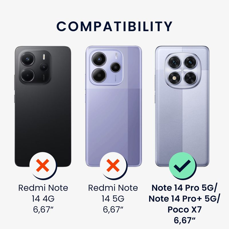 Laptop, Telefoane si Tablete - Telefoane mobile si accesorii - Accesorii Telefoane - Huse telefoane - Husa Kwmobile pentru Xiaomi Redmi Note 14 Pro 5G/Redmi Note 14 Pro Plus 5G/Poco X7, incarcare wireless, silicon, roz - Infinity.ro