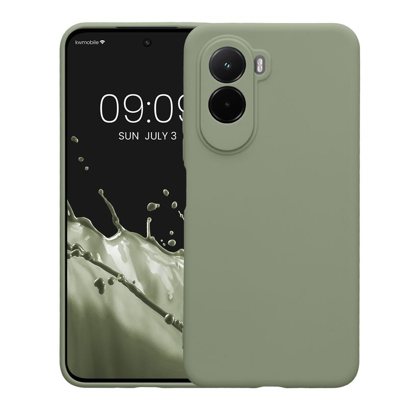 Laptop, Telefoane si Tablete - Telefoane mobile si accesorii - Accesorii Telefoane - Huse telefoane - Husa Kwmobile pentru Xiaomi Poco M7 4G, anti-alunecare, silicon, verde - Infinity.ro