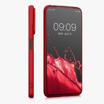 Laptop, Telefoane si Tablete - Telefoane mobile si accesorii - Accesorii Telefoane - Huse telefoane - Husa Kwmobile pentru Xiaomi Redmi Note 11/Note 11S, anti-alunecare, silicon, rosu - Infinity.ro