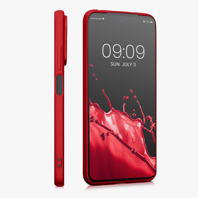 Laptop, Telefoane si Tablete - Telefoane mobile si accesorii - Accesorii Telefoane - Huse telefoane - Husa Kwmobile pentru Xiaomi Redmi Note 11/Note 11S, anti-alunecare, silicon, rosu - Infinity.ro