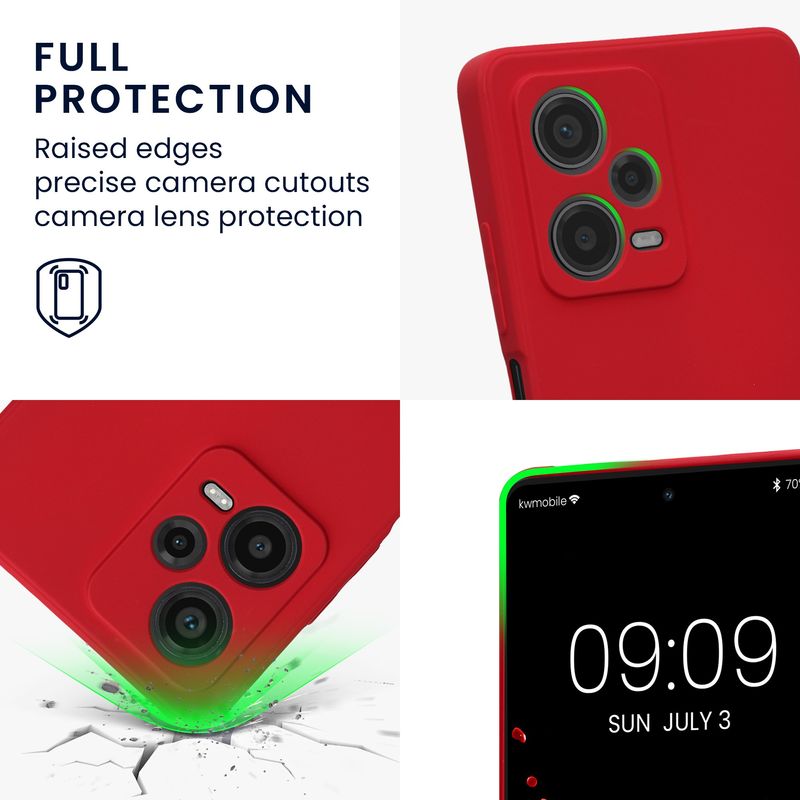 Laptop, Telefoane si Tablete - Telefoane mobile si accesorii - Accesorii Telefoane - Huse telefoane - Husa Kwmobile pentru Xiaomi Redmi Note 12 Pro Plus 5G/Note 12 Pro Plus 5G, anti-alunecare, silicon, rosu - Infinity.ro