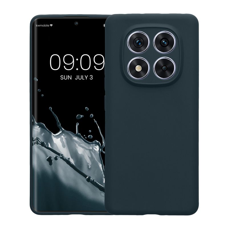 Laptop, Telefoane si Tablete - Telefoane mobile si accesorii - Accesorii Telefoane - Huse telefoane - Husa Kwmobile pentru Xiaomi Redmi Note 14 Pro 5G/Poco X7, anti-alunecare, silicon, ardezie - Infinity.ro