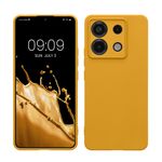Laptop, Telefoane si Tablete - Telefoane mobile si accesorii - Accesorii Telefoane - Huse telefoane - Husa Kwmobile pentru Xiaomi Redmi Note 13 Pro 5G/Poco X6 5G, anti-alunecare, silicon, galben - Infinity.ro