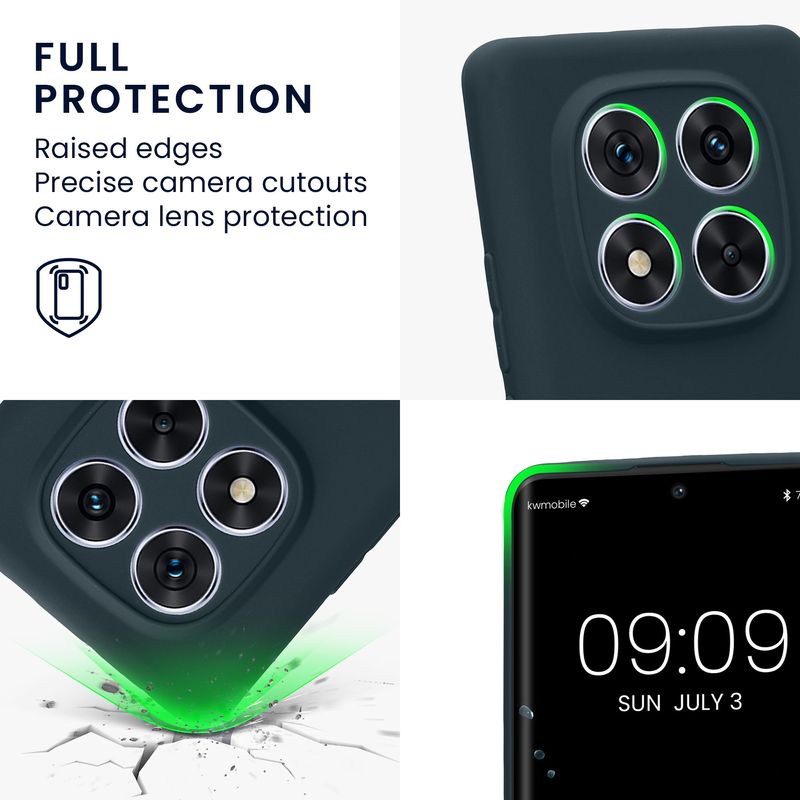 Laptop, Telefoane si Tablete - Telefoane mobile si accesorii - Accesorii Telefoane - Huse telefoane - Husa Kwmobile pentru Xiaomi Redmi Note 14 Pro 5G/Poco X7, anti-alunecare, silicon, ardezie - Infinity.ro