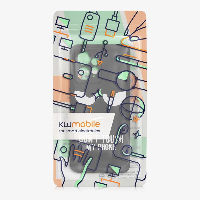 Laptop, Telefoane si Tablete - Telefoane mobile si accesorii - Accesorii Telefoane - Huse telefoane - Husa Kwmobile pentru Xiaomi Redmi Note 12 (4G), anti-alunecare, silicon, alb, negru - Infinity.ro